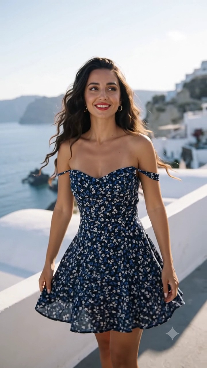 Off-Shoulder Floral Mini
